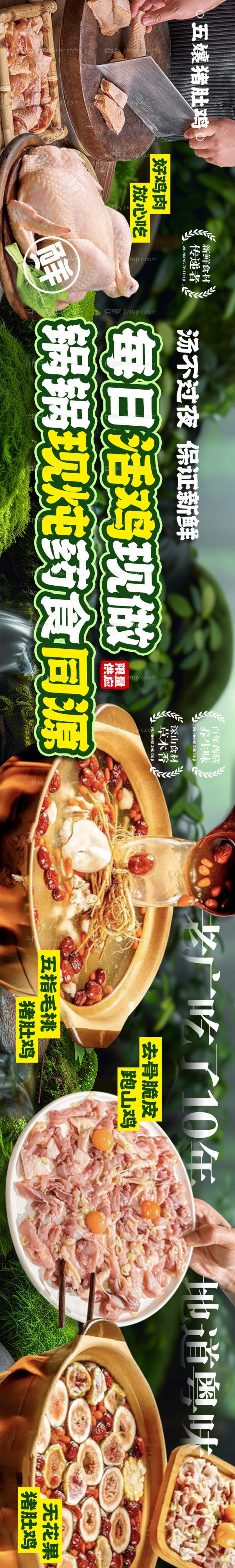 猪肚鸡五图海报-源文件