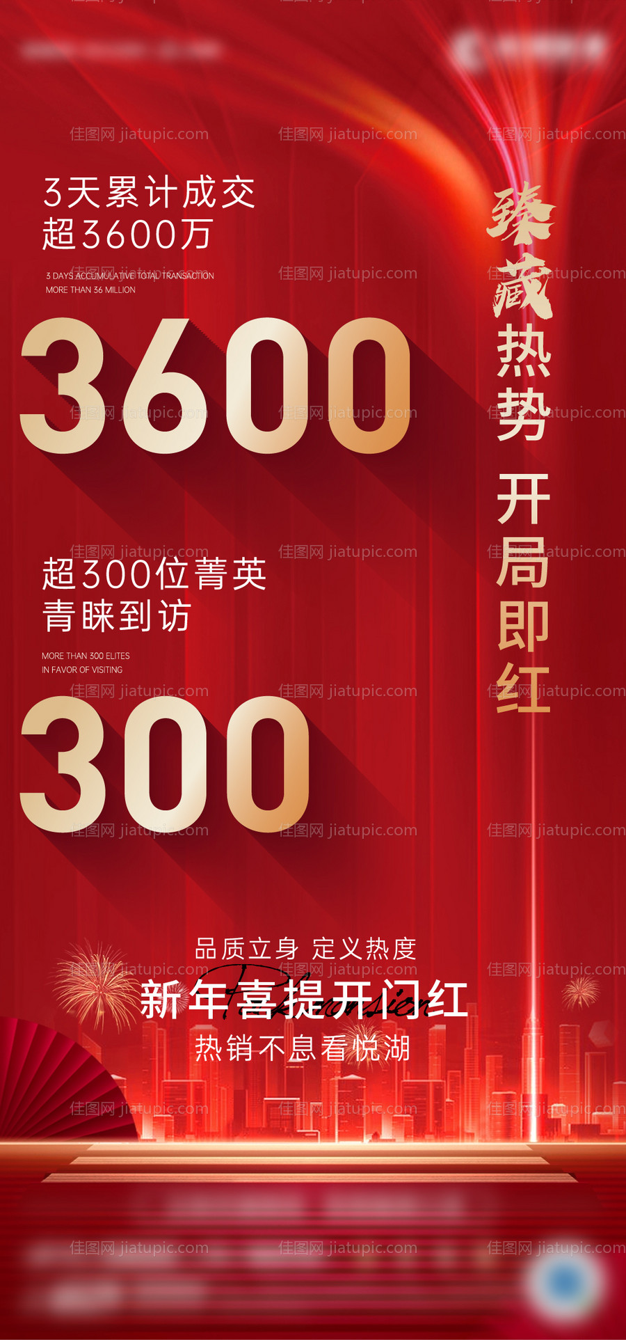 地产热销数据海报-源文件