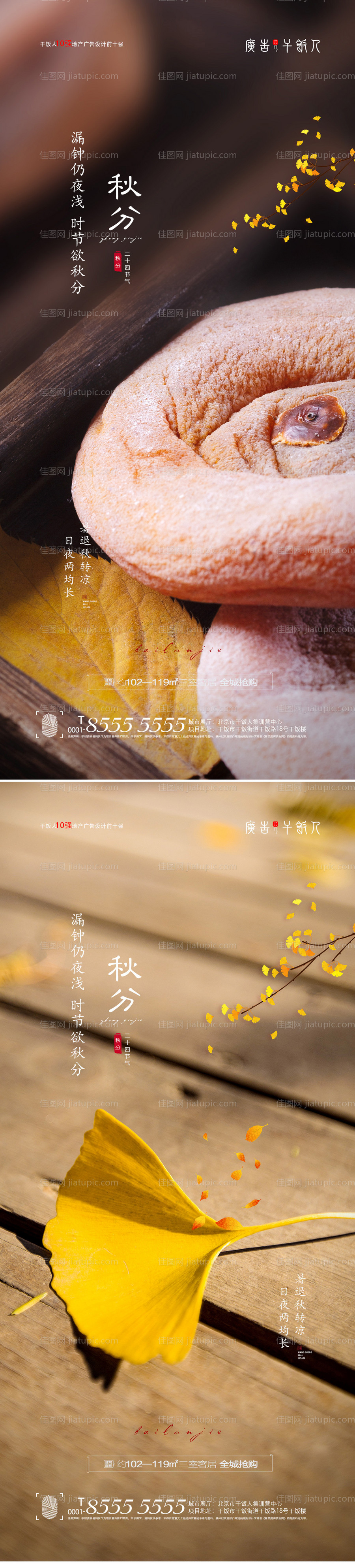 秋分节气海报-源文件