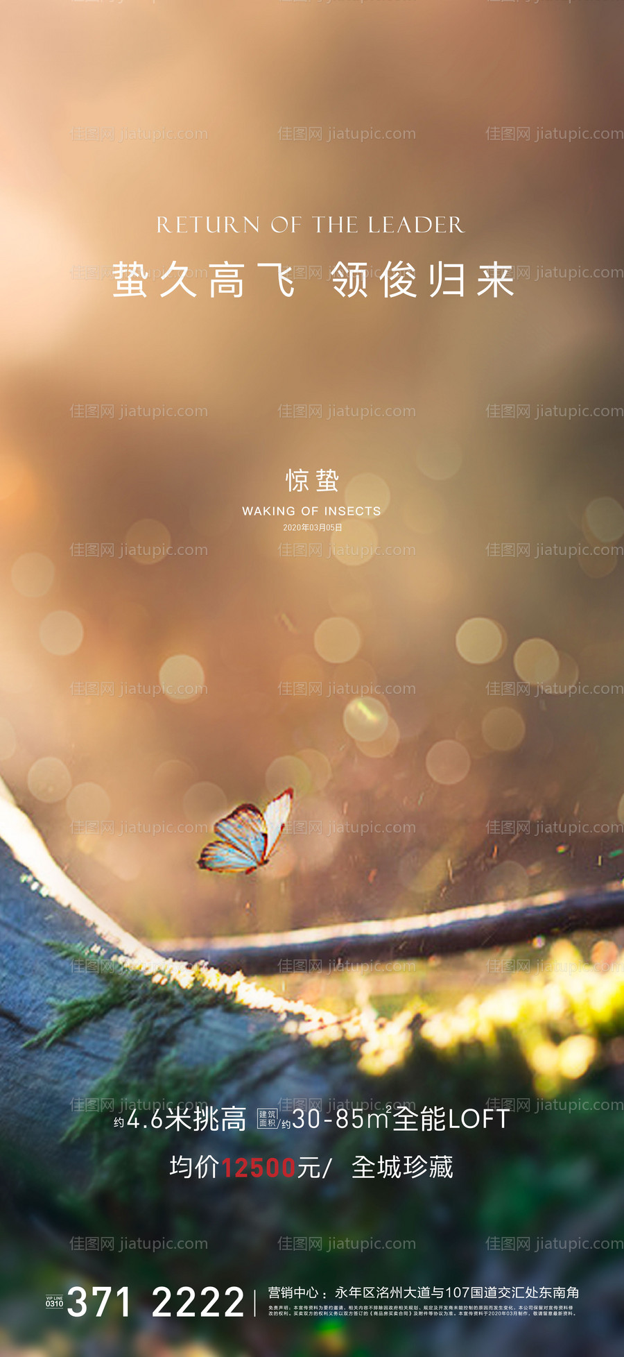 房地产惊蛰节气海报-源文件