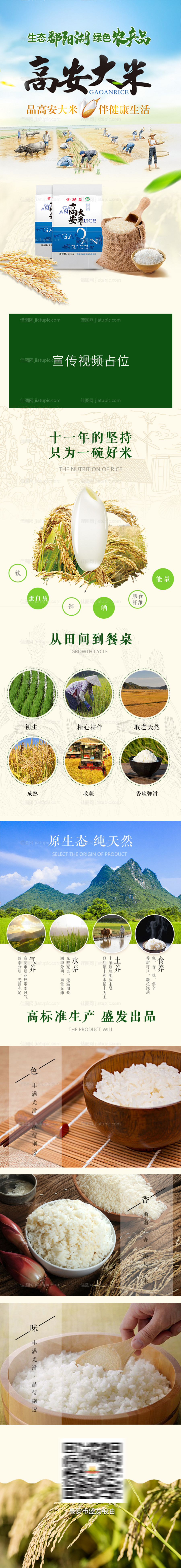 绿色食品大米电商详情页-源文件