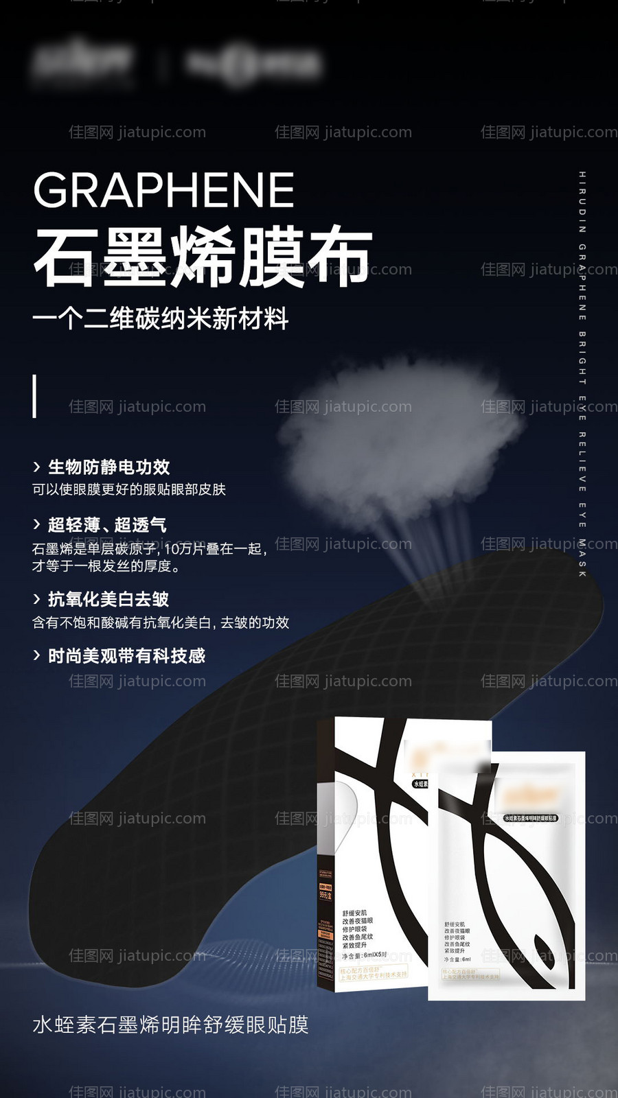 眼贴面膜宣传简约海报-源文件