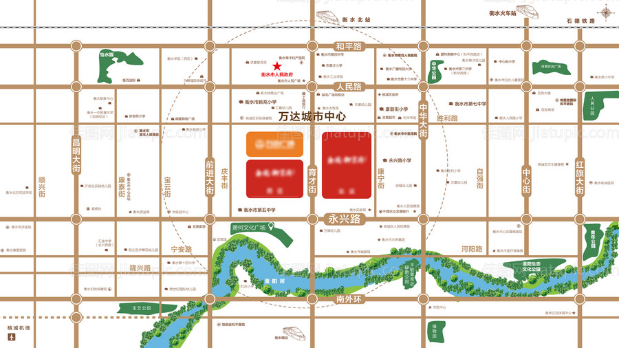 地产区位图衡水-源文件