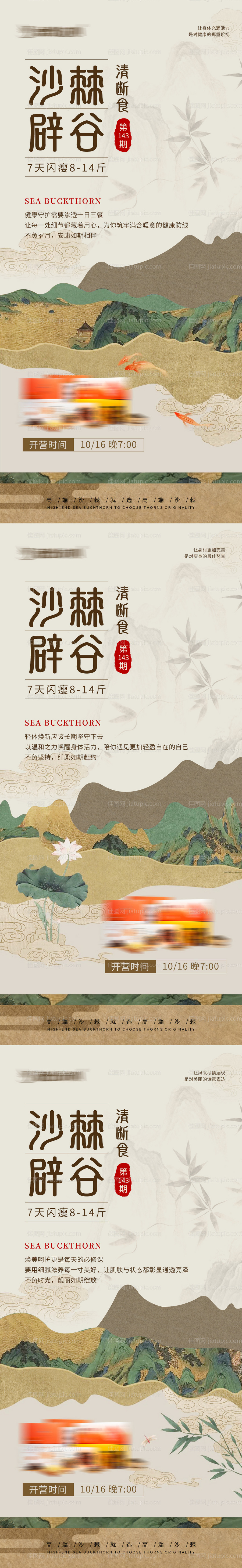 中式养生宣传海报-源文件