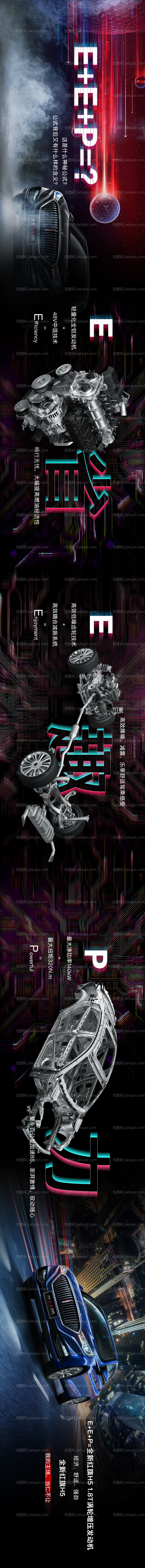 汽车卖点长图海报-源文件