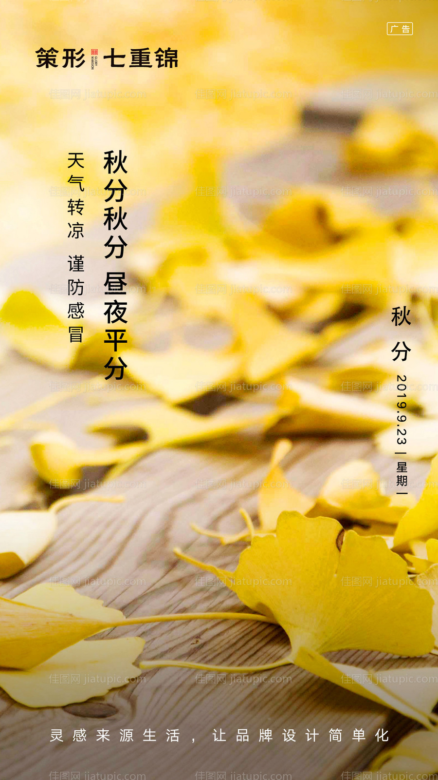 二十四节气之秋分移动端海报-源文件