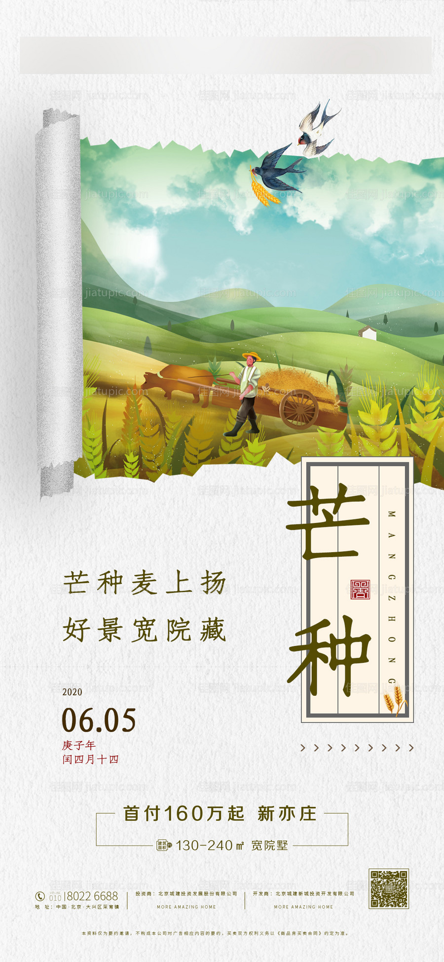 地产芒种节气移动端海报-源文件