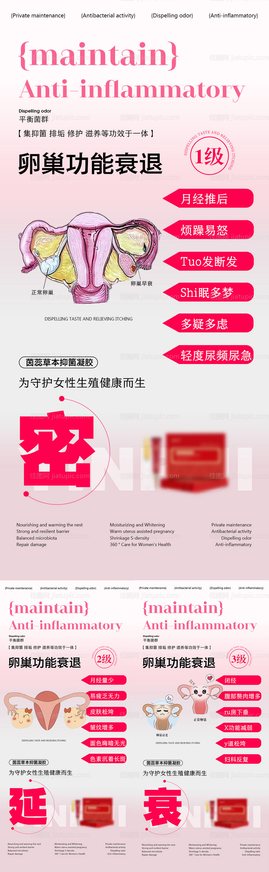 私密卵巢功能衰退系列海报-源文件