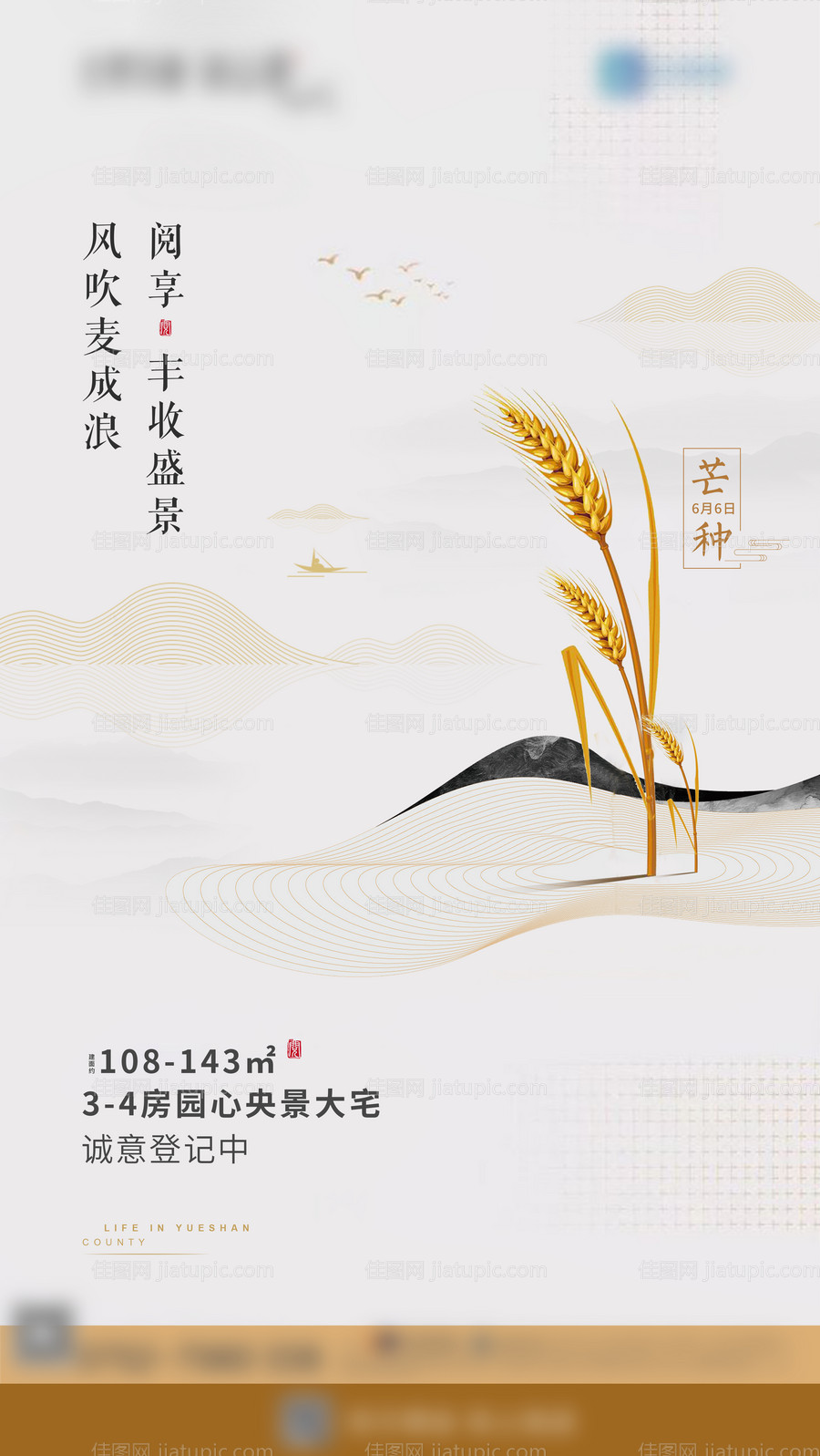 二十四节气芒种海报-源文件