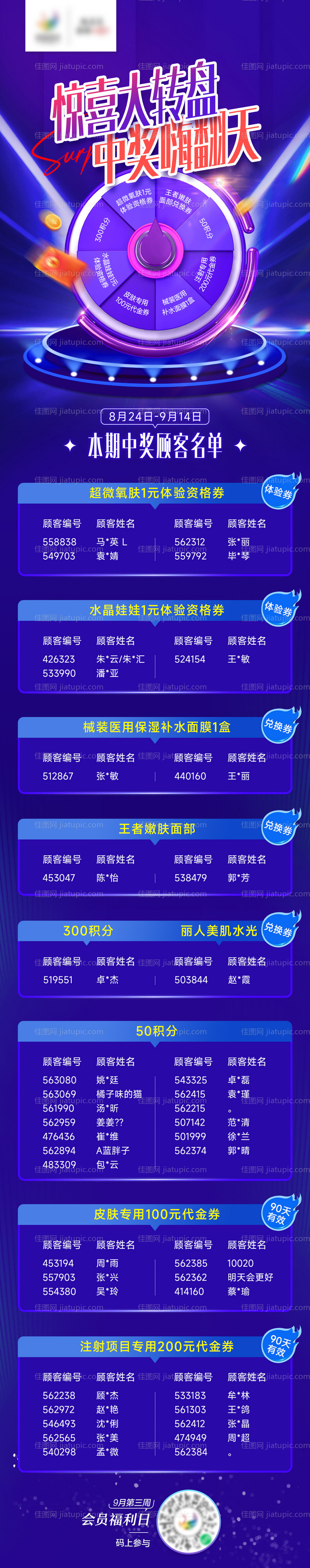 医美大转盘中奖名单-源文件