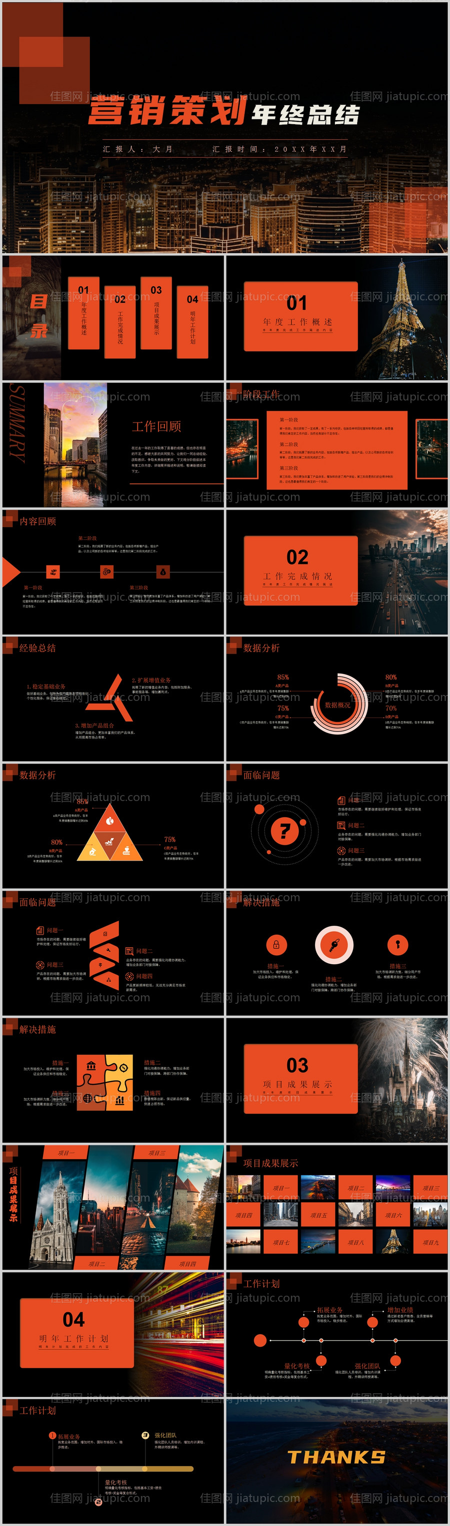 蓝色简约工作总结汇报PPT-源文件