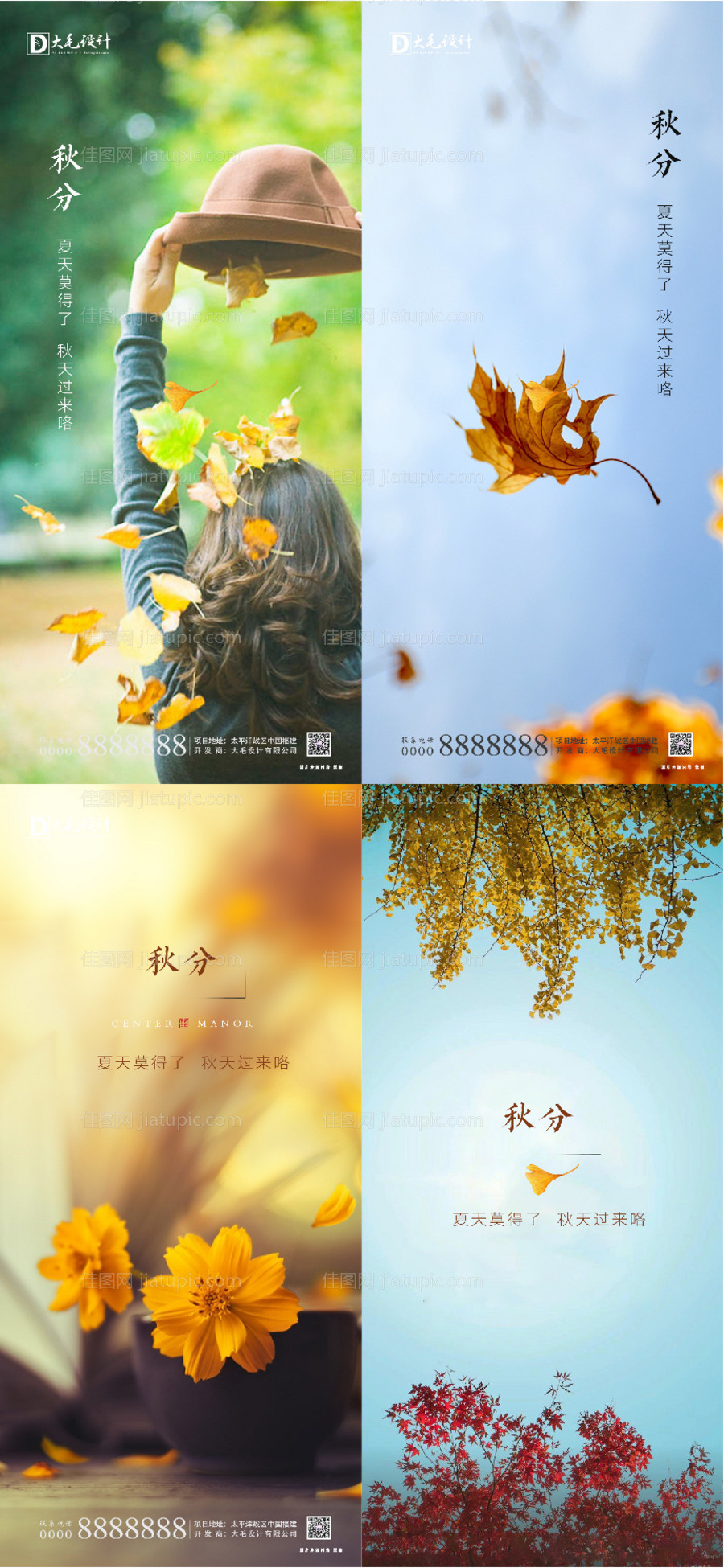 秋分节气系列海报-源文件