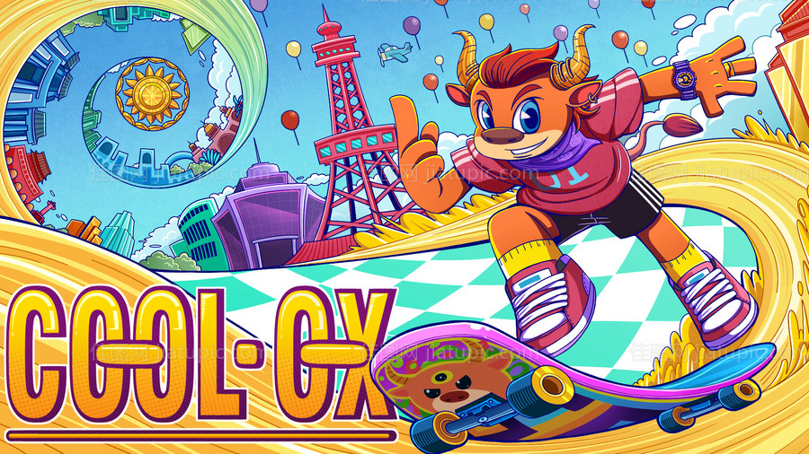 潮酷展板-源文件