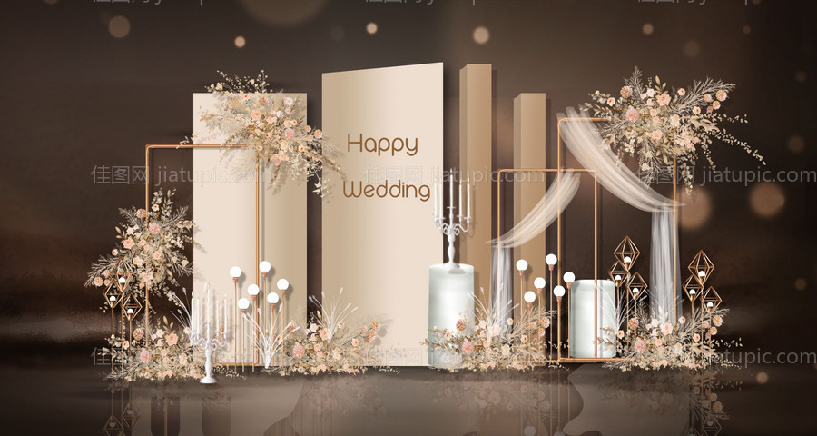 香槟色金色个性定制莫兰迪焦糖色-源文件