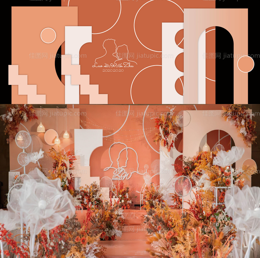 婚礼舞台活动展板-源文件