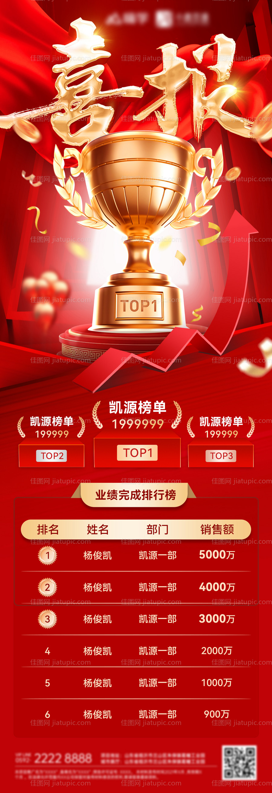 排行榜喜报龙虎榜榜单海报长图-源文件