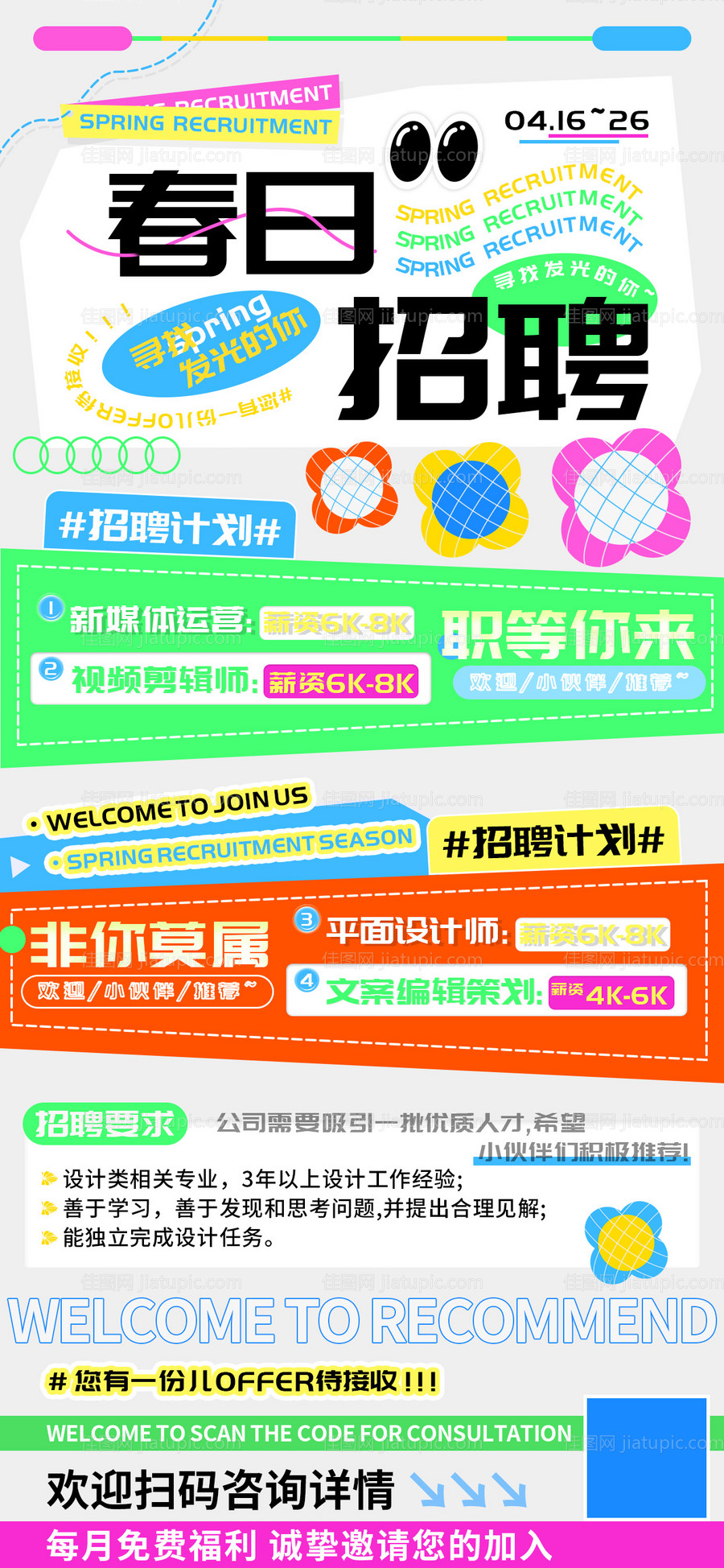 春日招聘季海报-源文件