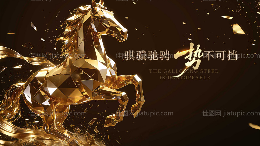 马年势不可挡黑金主视觉-源文件