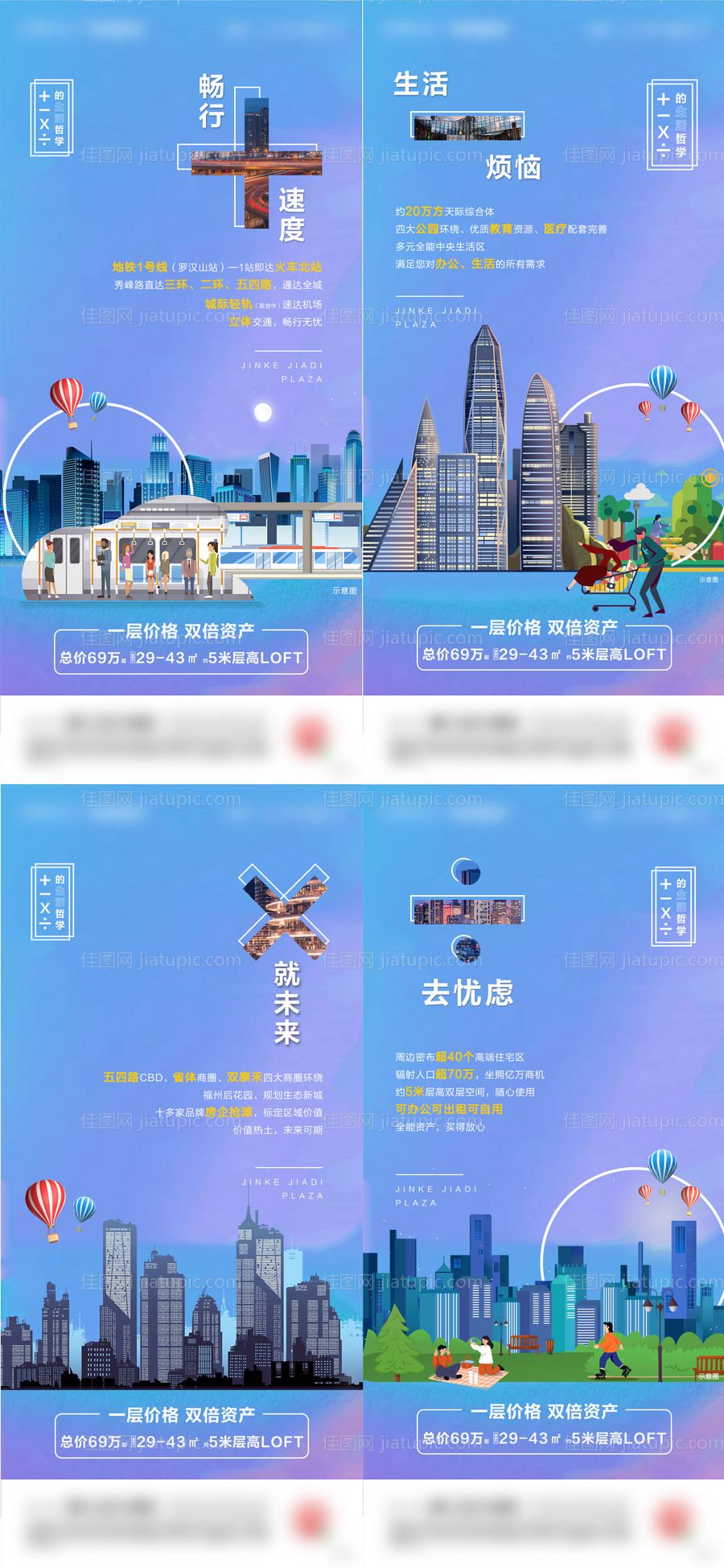 商业地产投资加减乘除系列海报-源文件