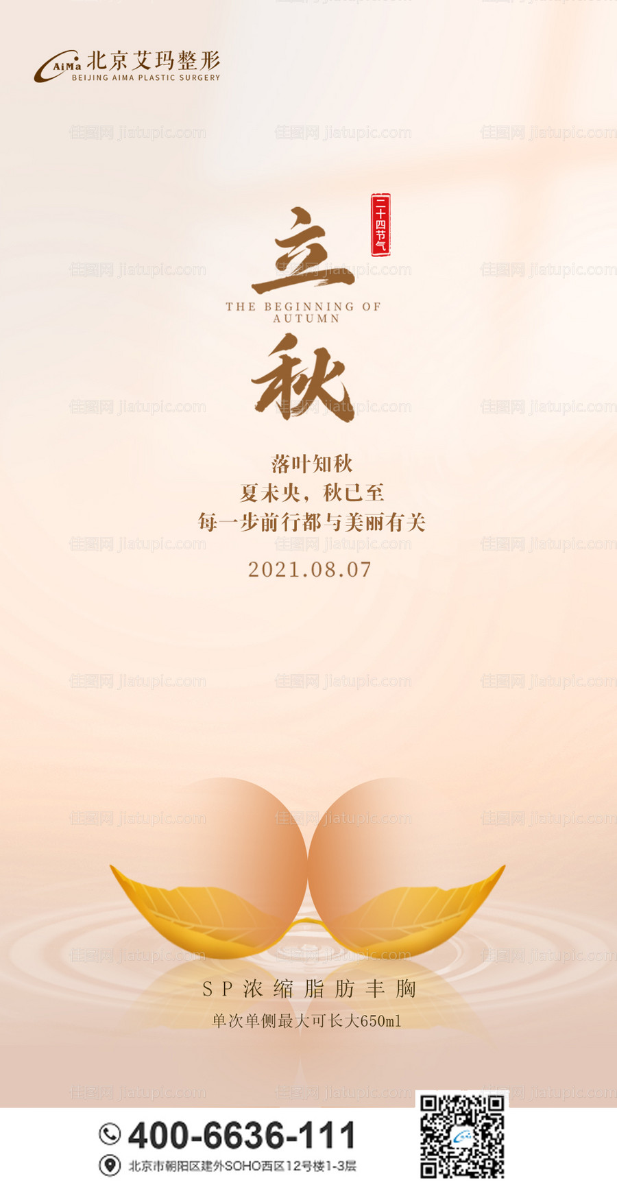 立秋医美节气创意海报-源文件