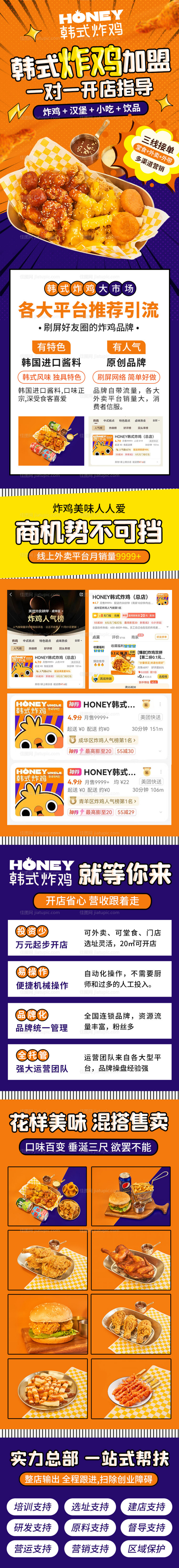 韩式炸鸡招商落地页-源文件