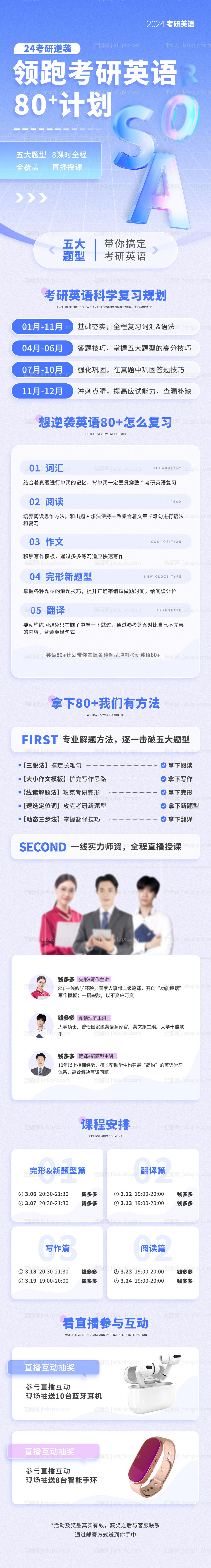 考研英语教育招生课程介绍详情页-源文件