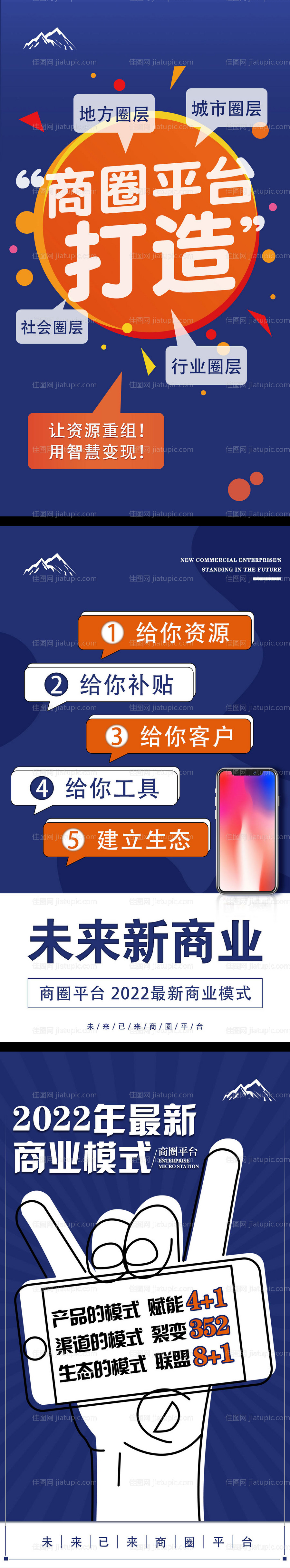 微商造势商业模式宣传海报-源文件