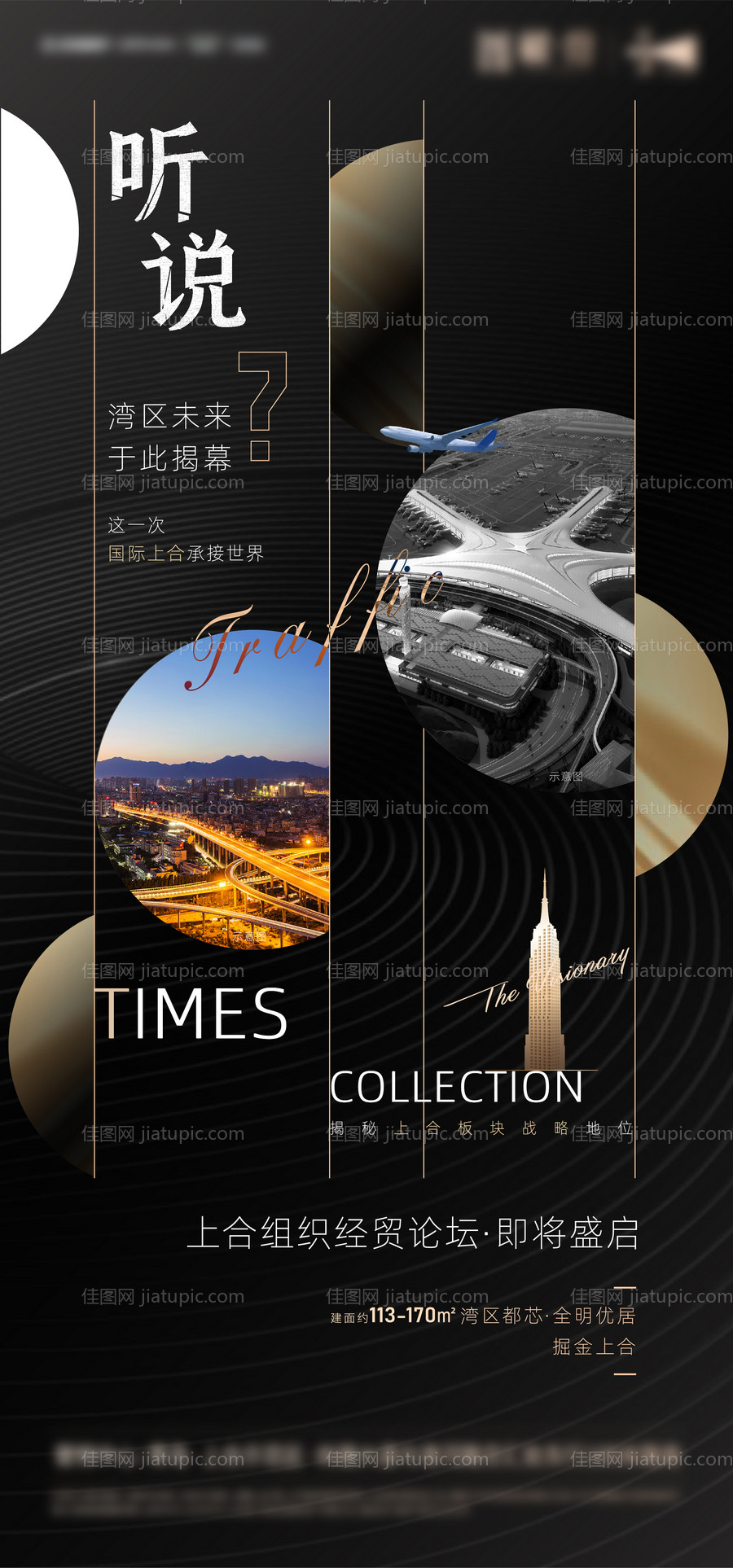 地产黑金交通大都会刷屏海报-源文件
