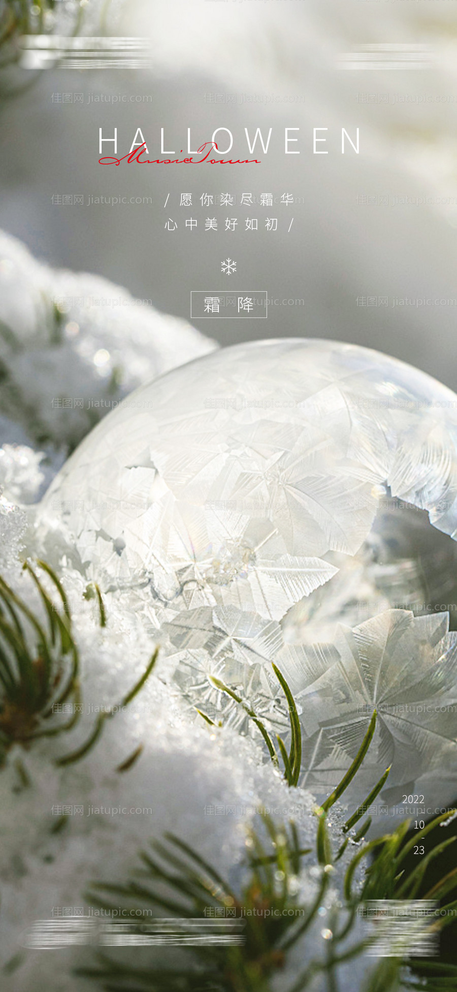 霜降节气海报   -源文件