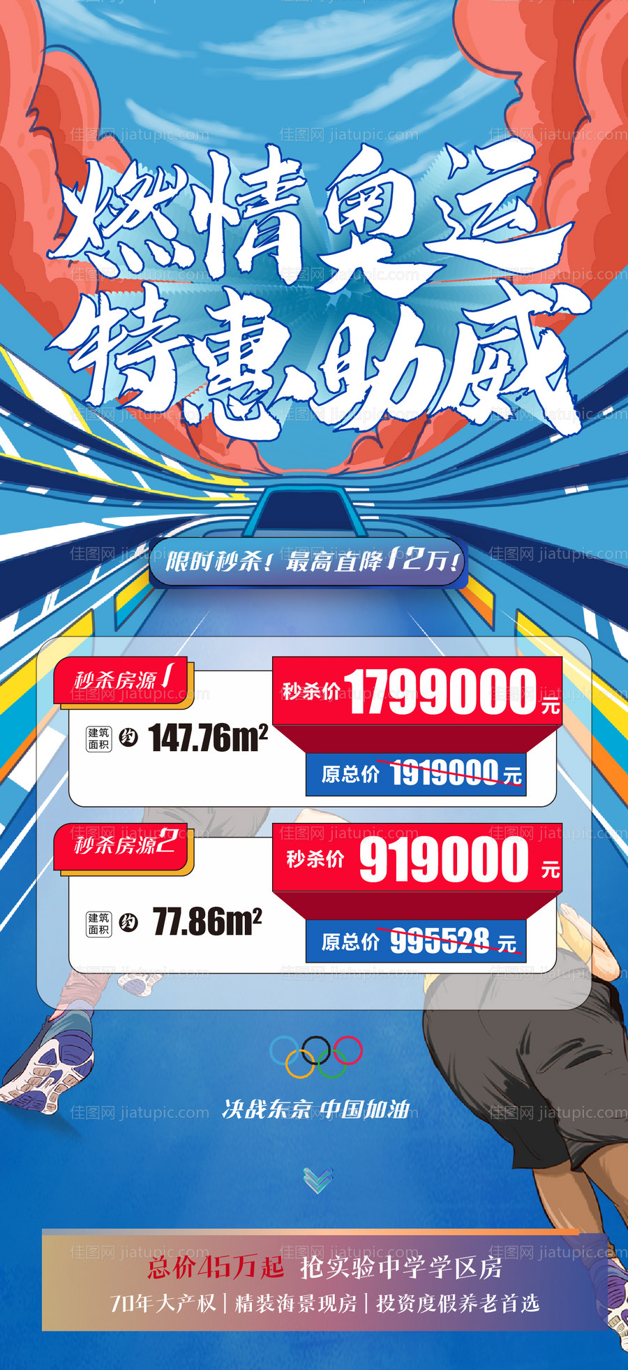 地产奥运热点特价房海报-源文件