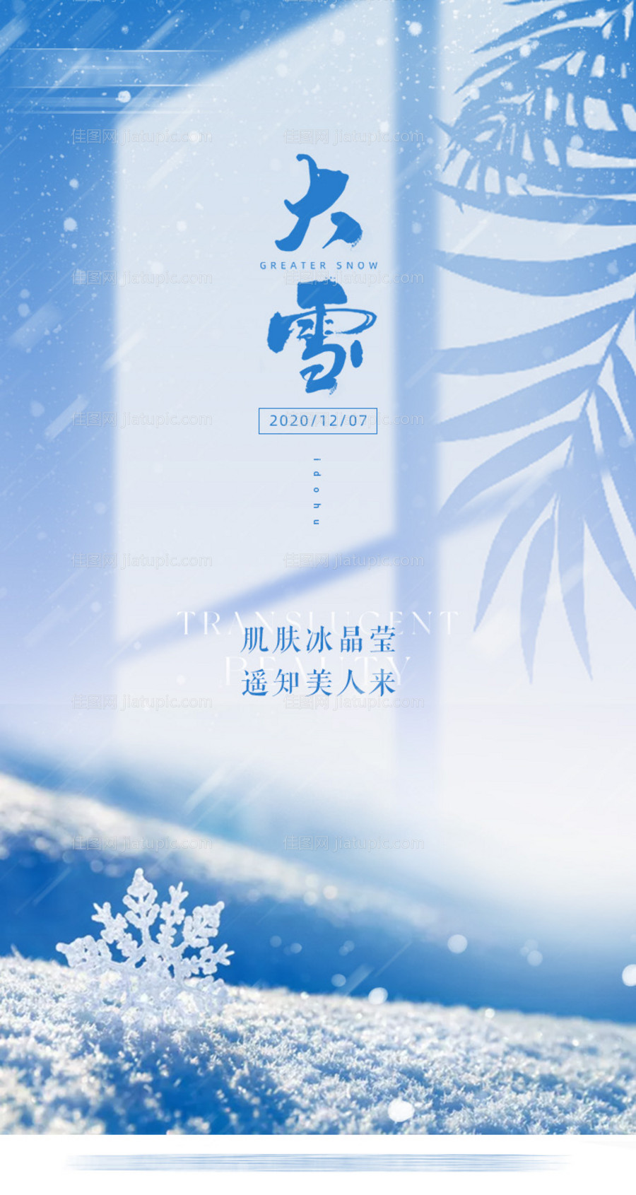 医美大雪节气海报-源文件