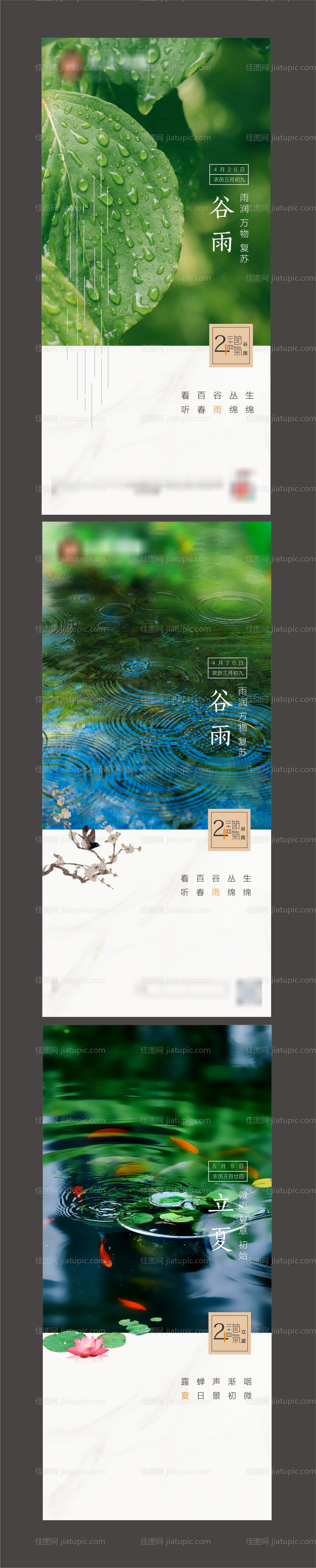 谷雨立夏海报-源文件