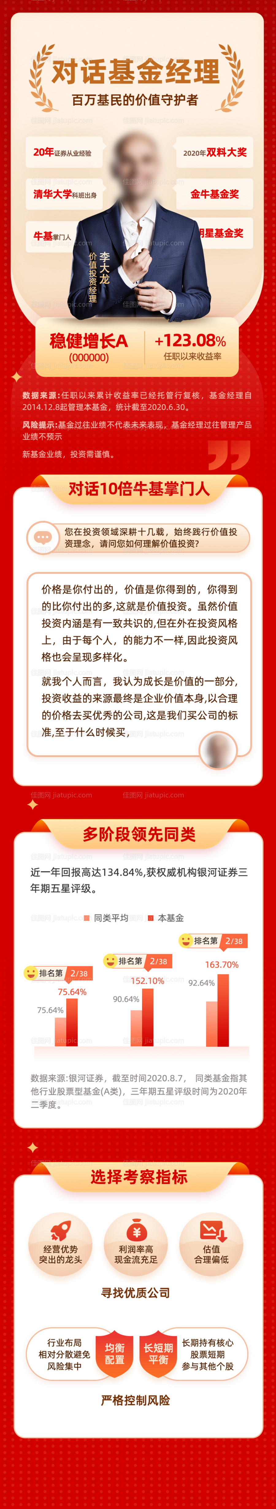 红色简洁金融理财长图-源文件