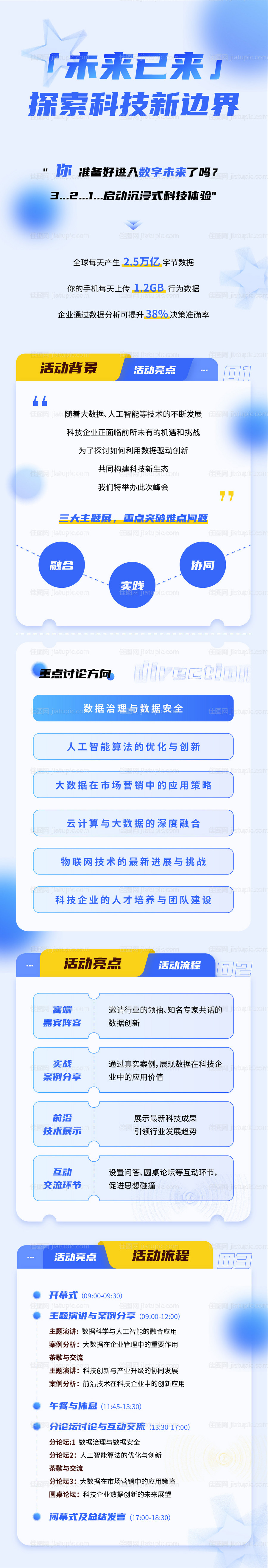 未来科技感海报H5高级感峰会流程-源文件