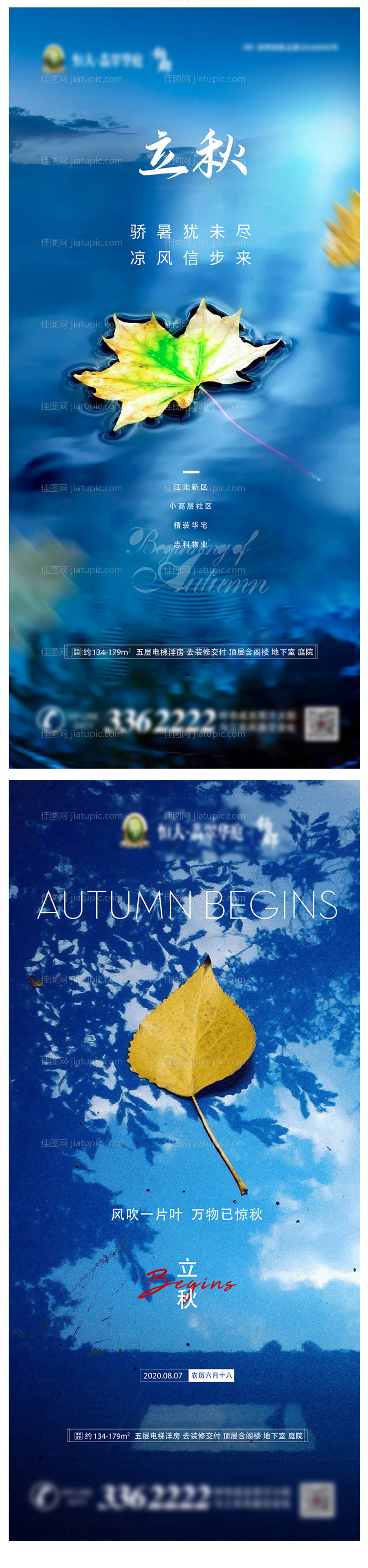 立秋节气海报-源文件