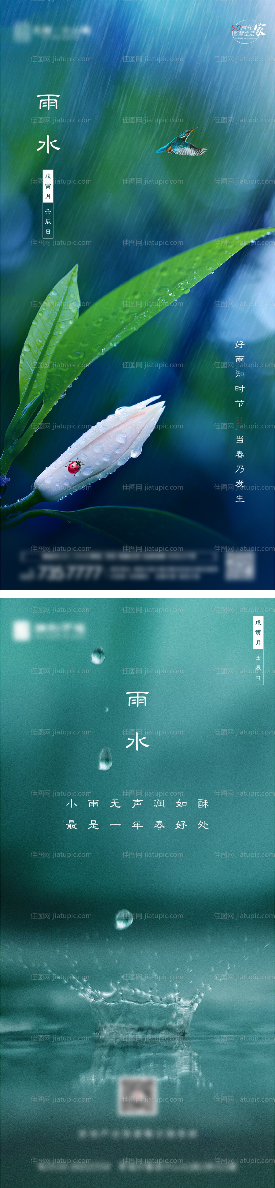雨水海报-源文件