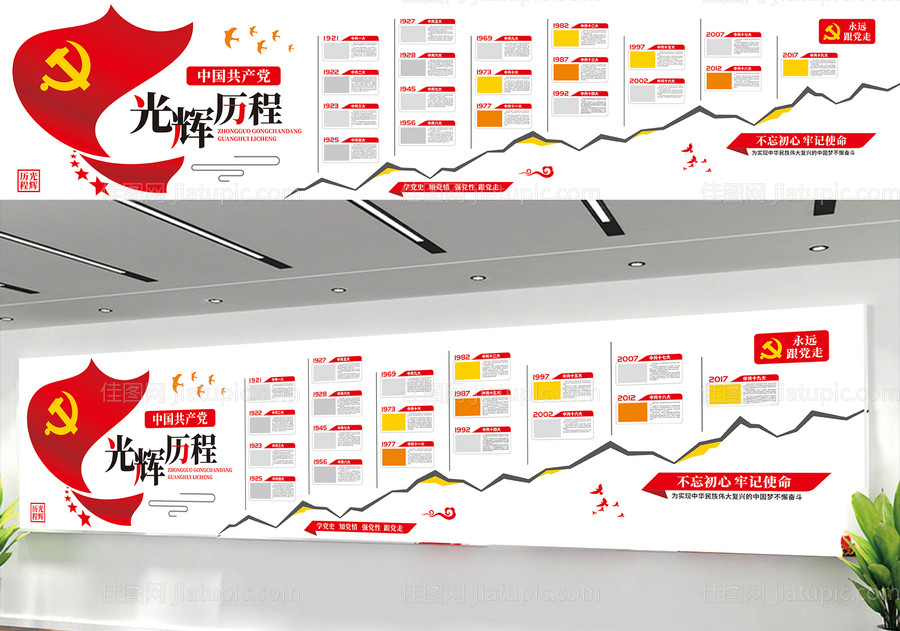 党的光辉历程宣传栏-源文件