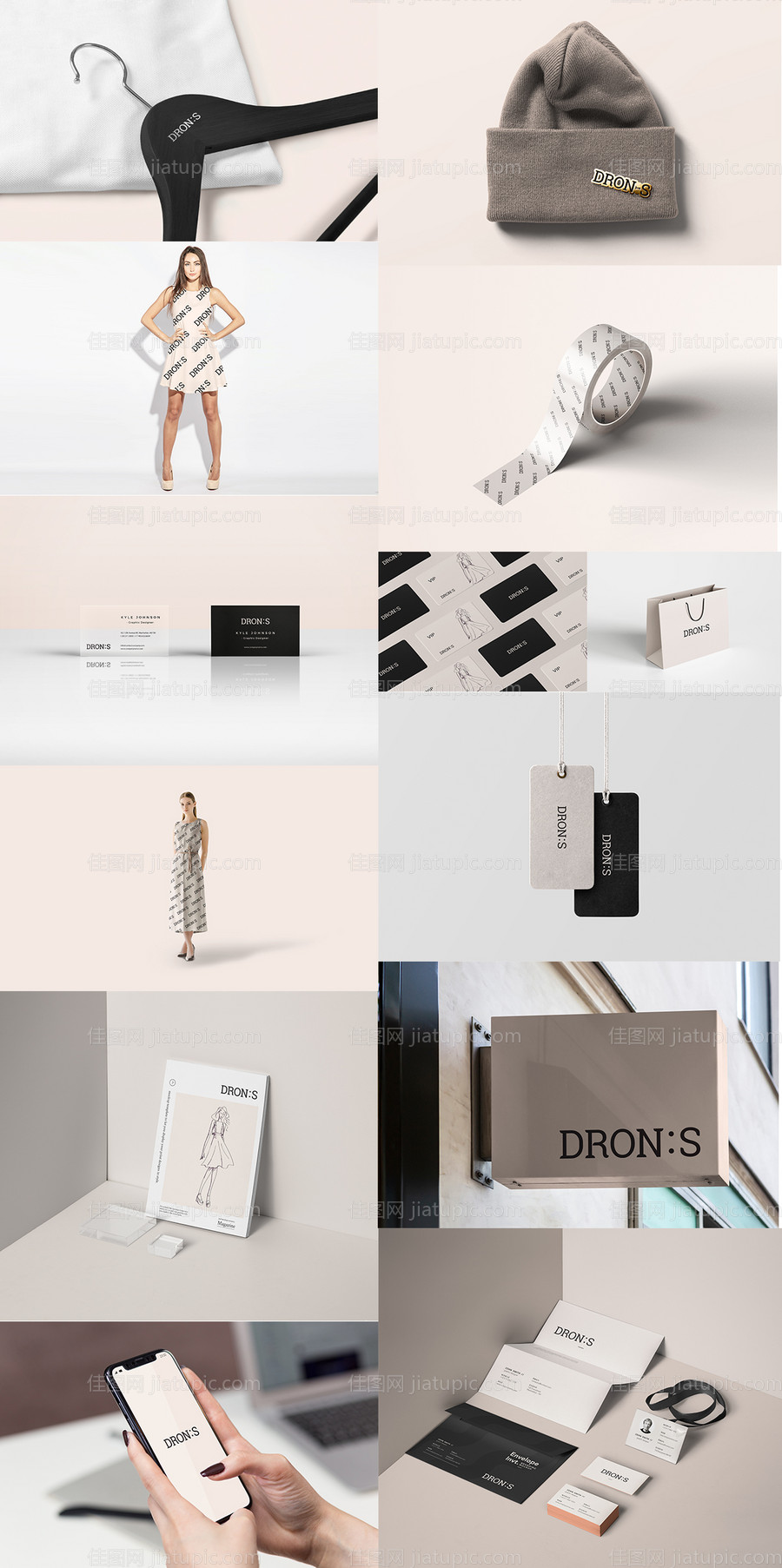 女装吊牌手提袋样机-源文件