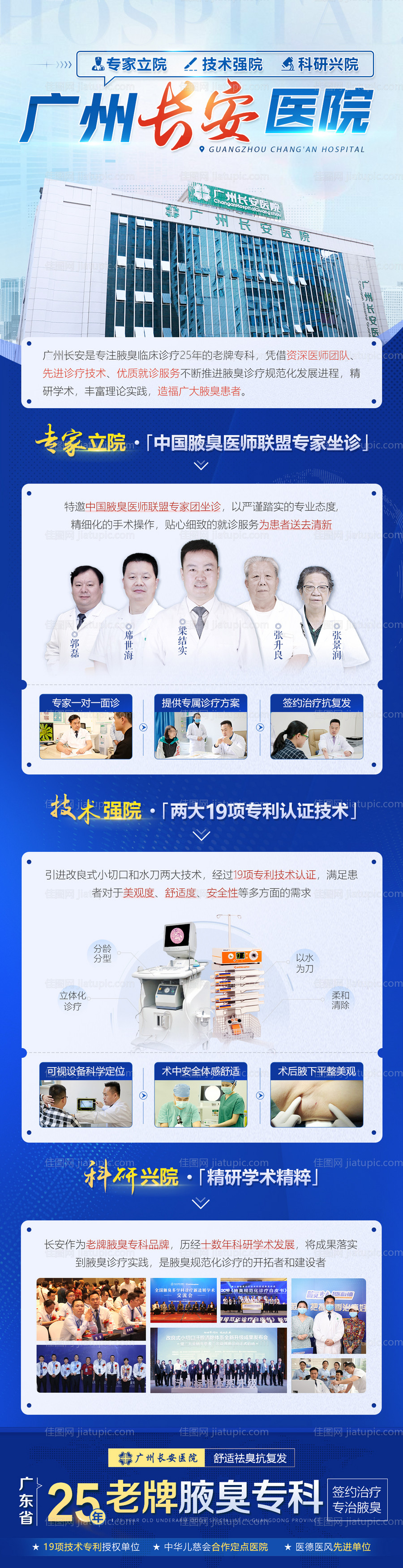 专家医生医院介绍医疗蓝色海报设计-源文件