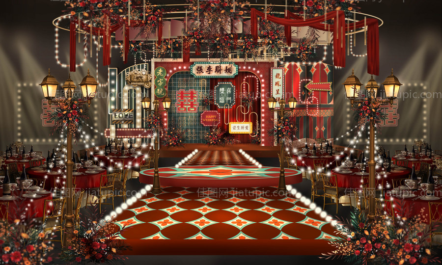 民国风复古港风老上海怀旧婚礼-源文件