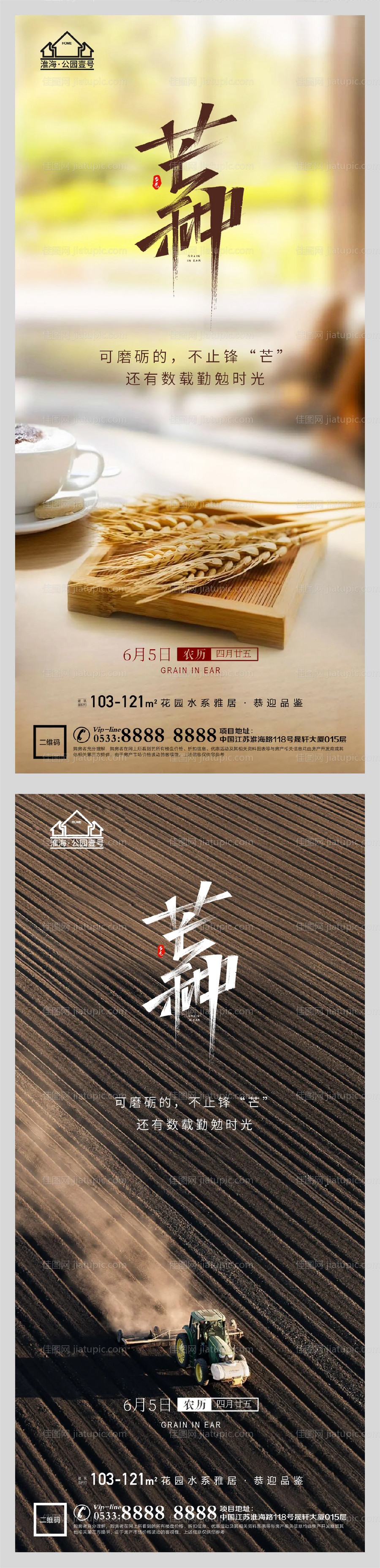 地产节气芒种海报-源文件