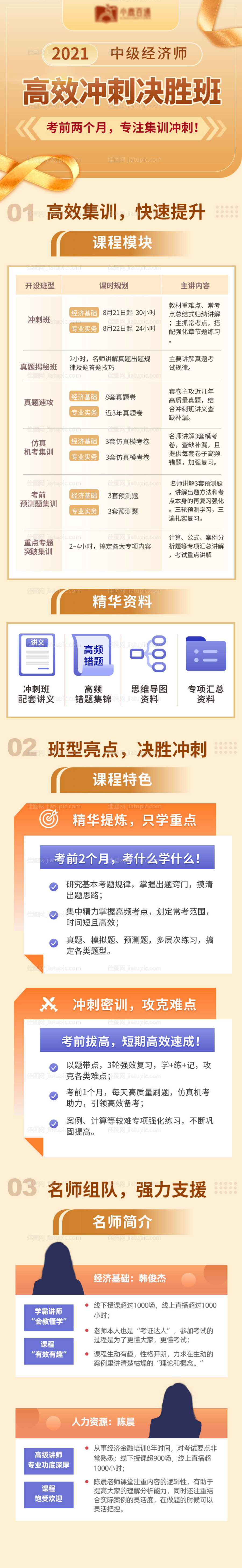 经济师教育考试课程培训详情长图-源文件