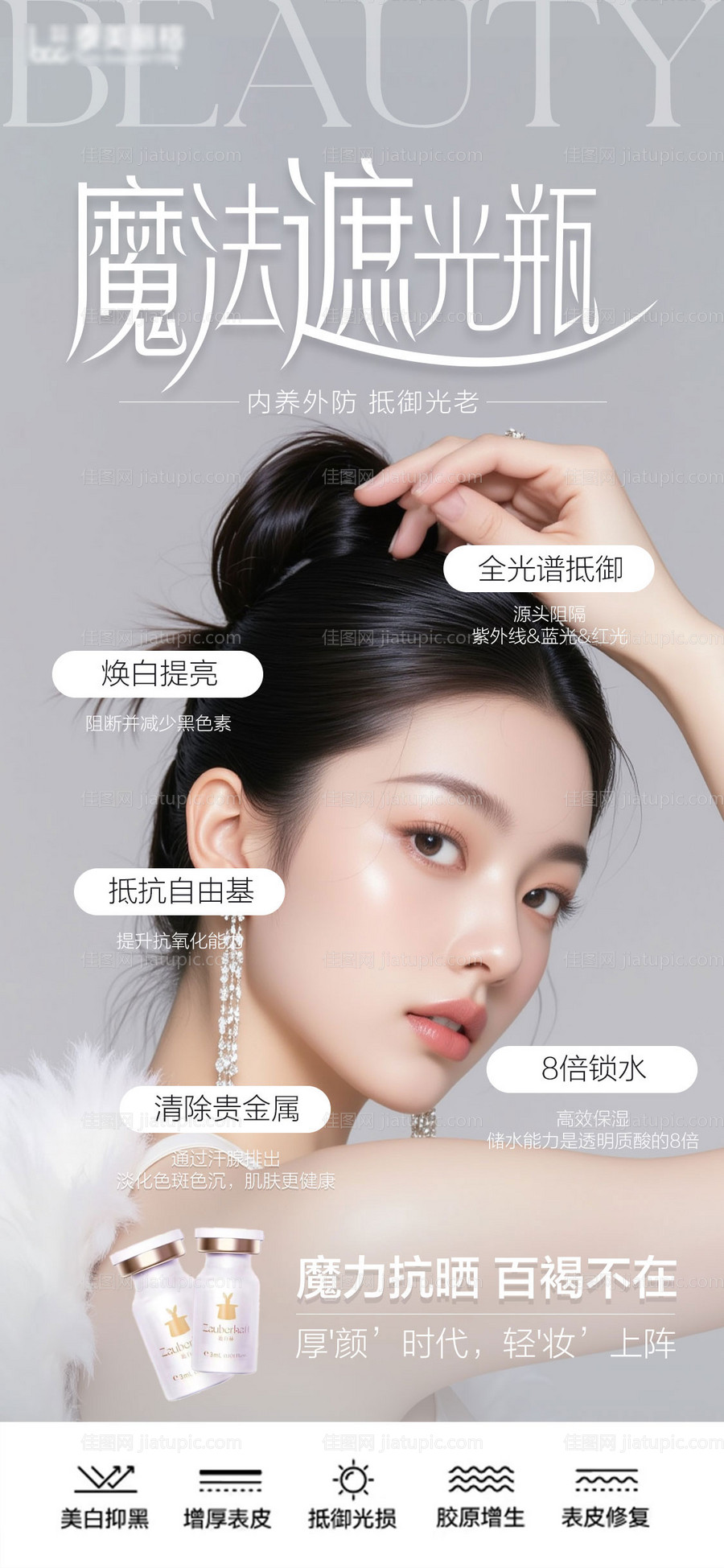 医美遮百赫产品海报-源文件