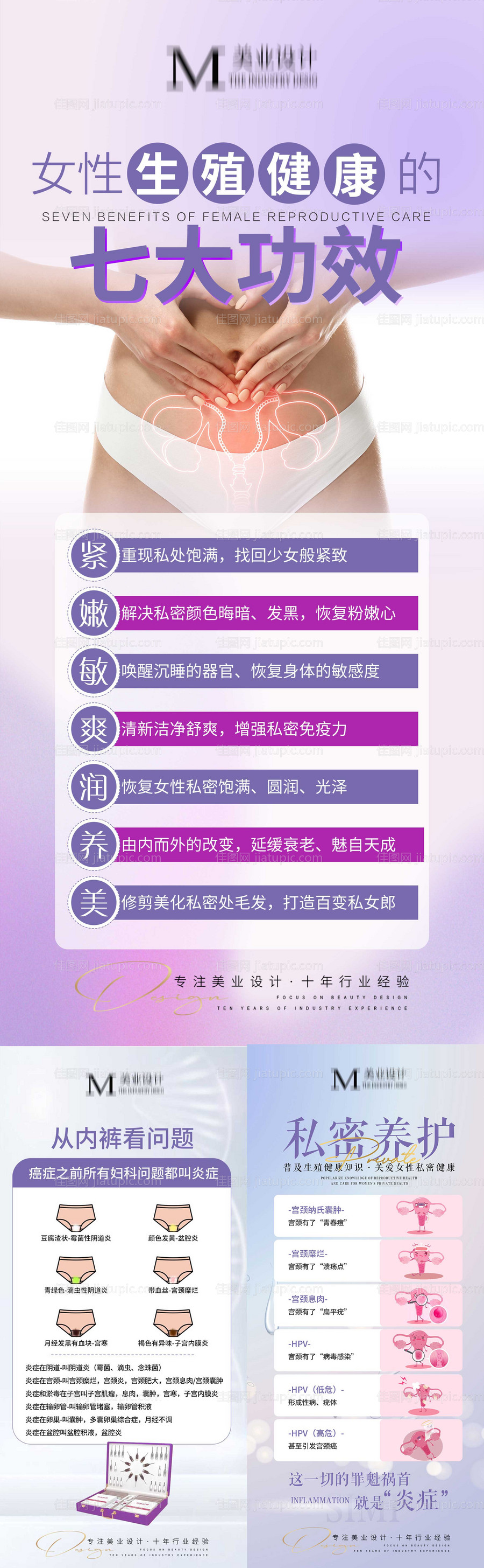 私密健康知识科普系列海报-源文件