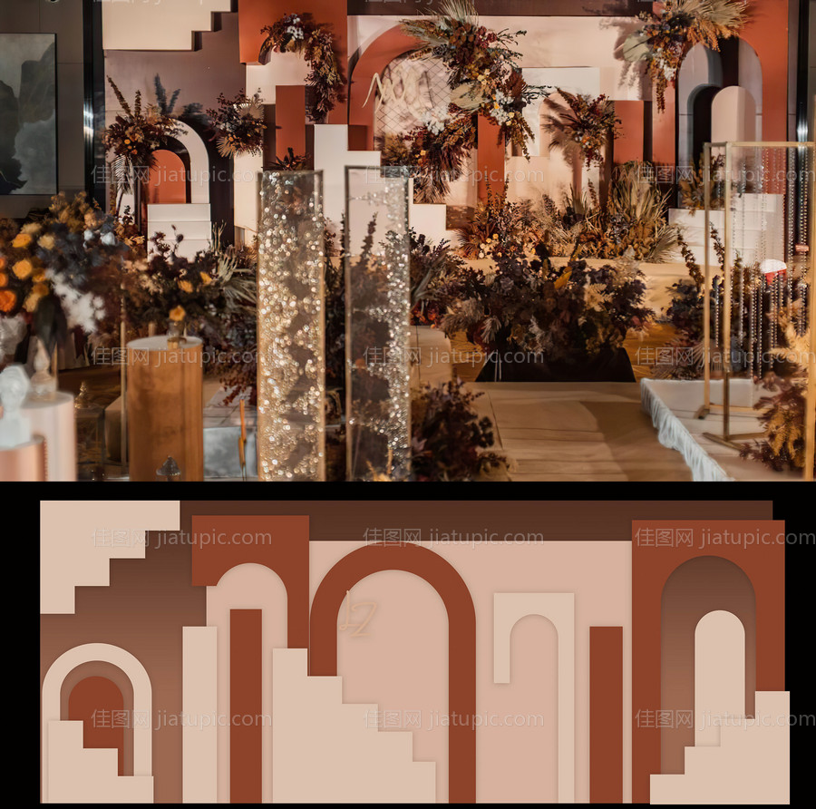 婚礼舞台活动展板-源文件