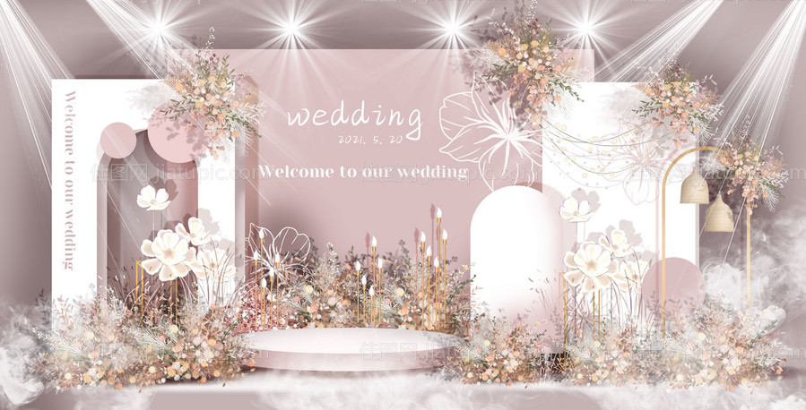 现代鲜花婚礼迎宾-源文件