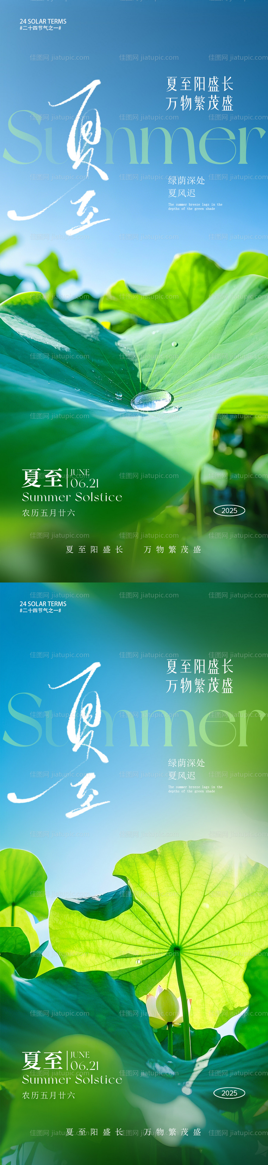夏至节气系列海报-源文件
