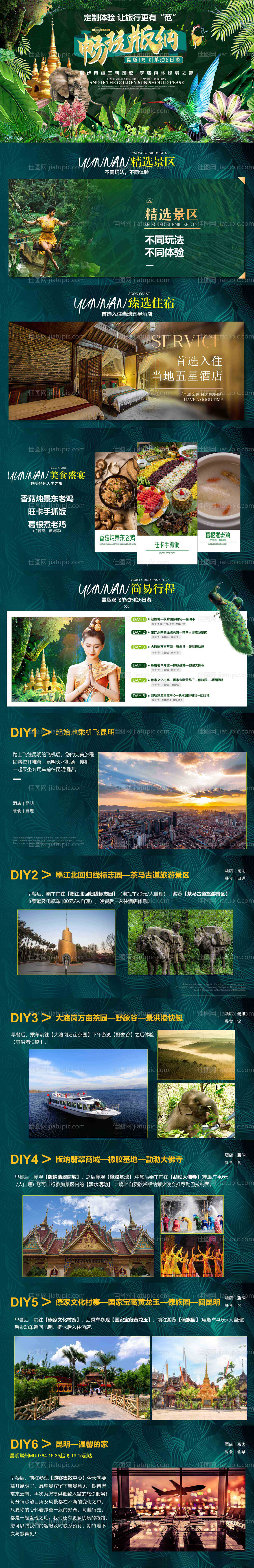 西双版纳旅游行程ppt-源文件