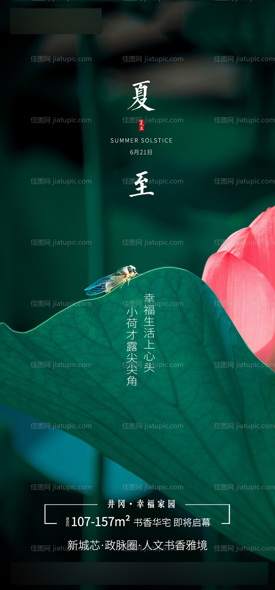 地产夏至节气海报-源文件