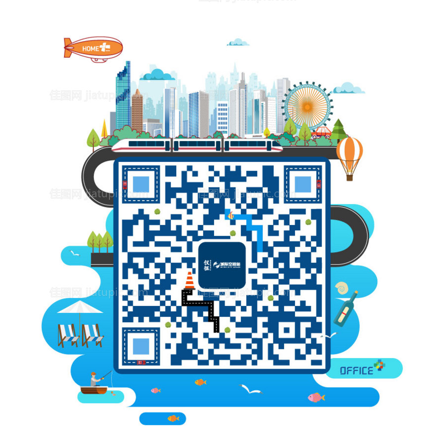 房地产城市地铁矢量二维码设计-源文件